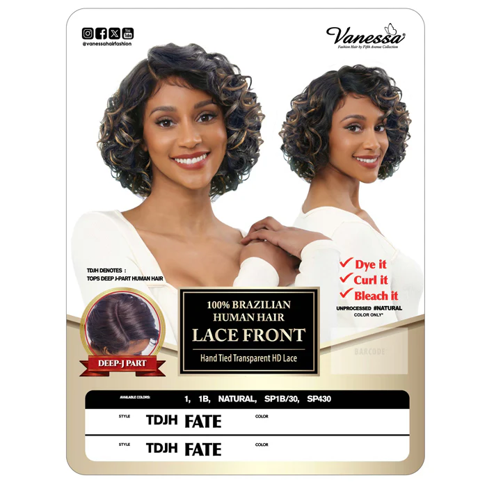 Vanessa 100% Brazilian Human Hair HD Lace Front Wig - TDJH FATE - Image 3