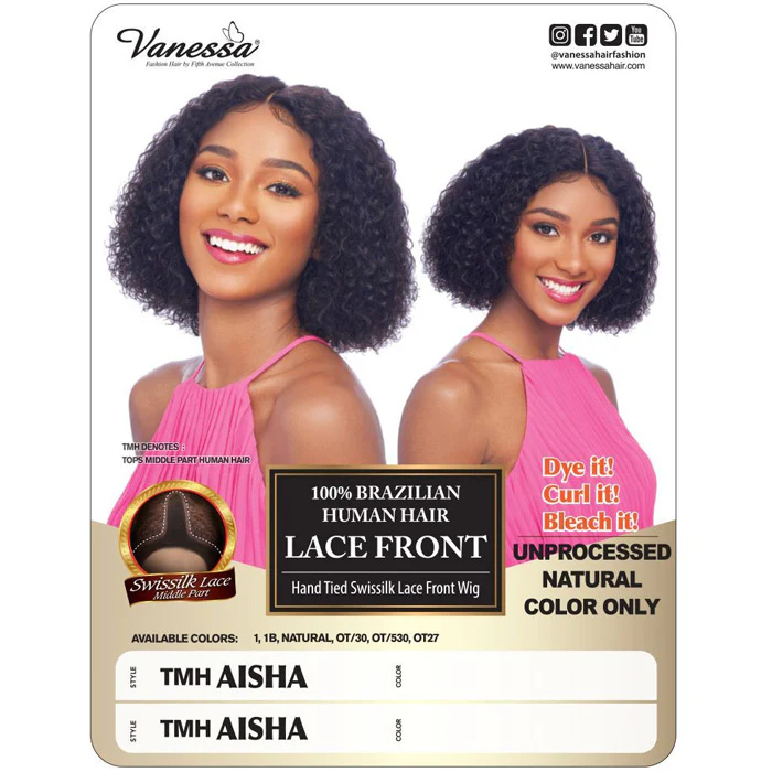 Vanessa 100% Brazilian Human Hair Swiss Deep Part Lace Front Wig - TMH AISHA - Image 4
