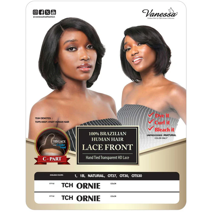 Vanessa 100% Brazilian Human Hair Swiss Silk C-Part Lace Front Wig - TCH ORNIE - Image 3
