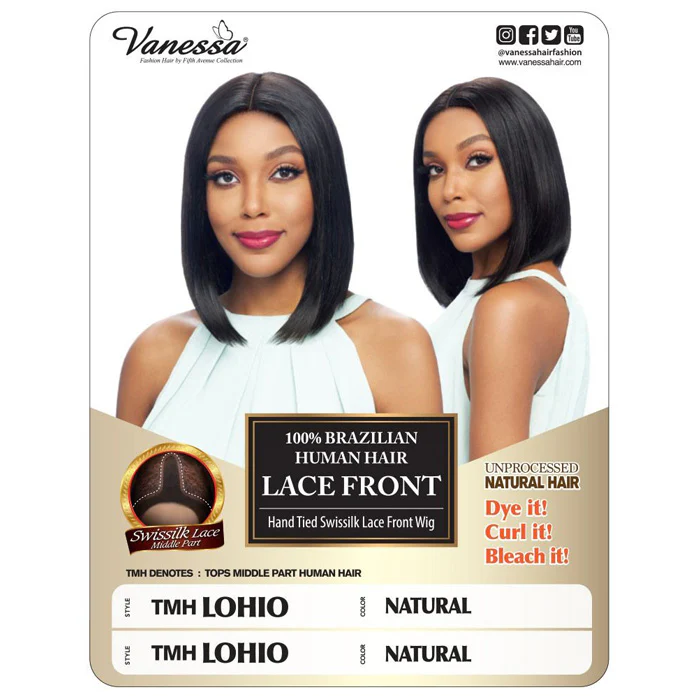 Vanessa 100% Brazilian Human Hair Swissilk Deep Part Lace Front Wig - TMH LOHIO - Image 3