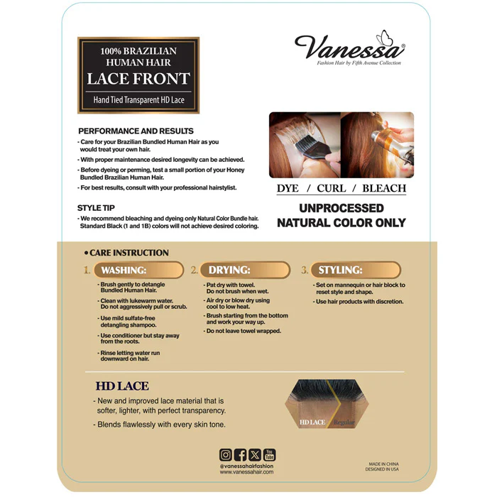 Vanessa 100% Brazilian Human Hair Swissilk J-Part HD Lace Front Wig - TJH NESSY - Hand-Tied - Image 5