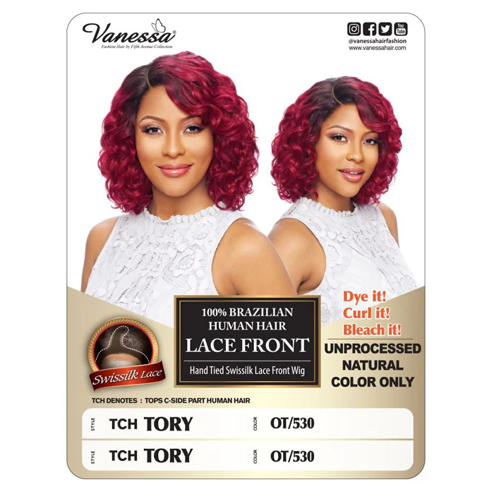 Vanessa 100% Brazilian Human Hair Swissilk Lace Front Wig - TCH TORY - Image 5