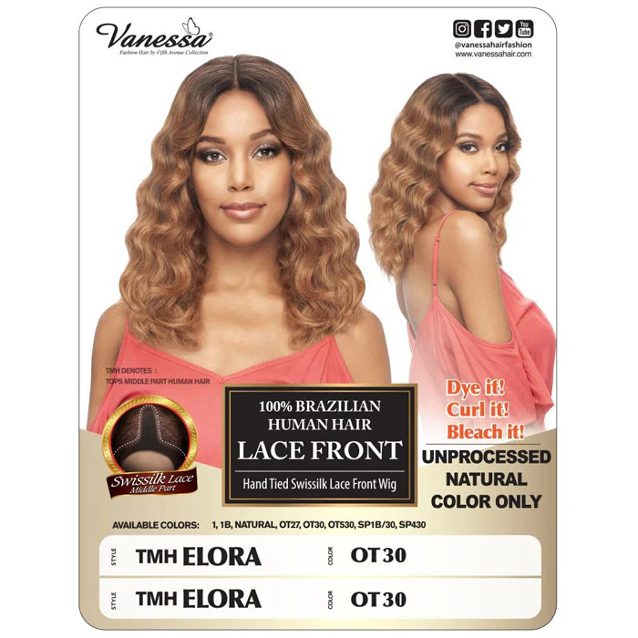 Vanessa 100% Brazilian Human Hair Swissilk Lace Front Wig - TMH ELORA - Image 5