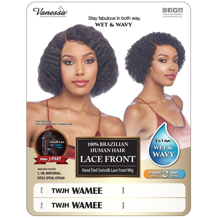 Vanessa 100% Brazilian Human Hair Swissilk Lace Front Wig TWJH WAMEE - Image 2