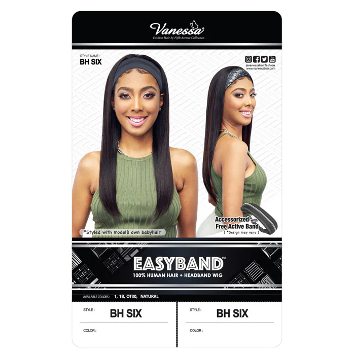 Vanessa 100% Human Hair Headband Wig - BH SIX - Image 4