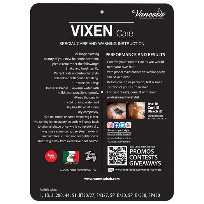 Vanessa 100% Human Hair Vixen Full Wig - HJH DOVA - Image 4
