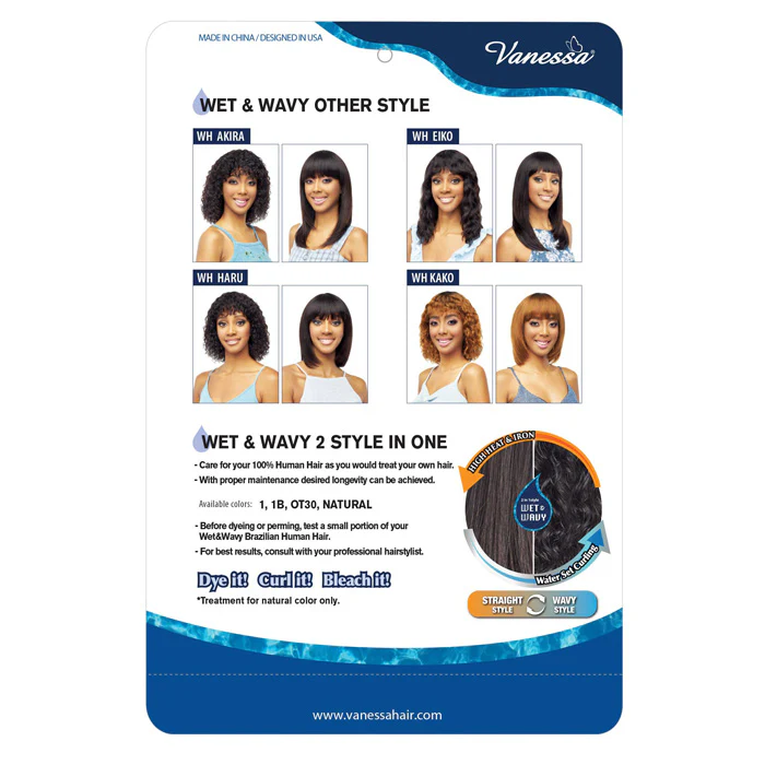 Vanessa 100% Human Hair Wet & Wavy Wig - WH AKIRA - Image 2