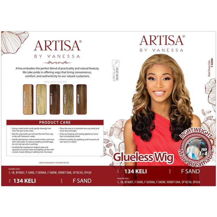 Vanessa Artisa Glueless 13x4 HD Lace Front Wig - 134 KELI - Image 4