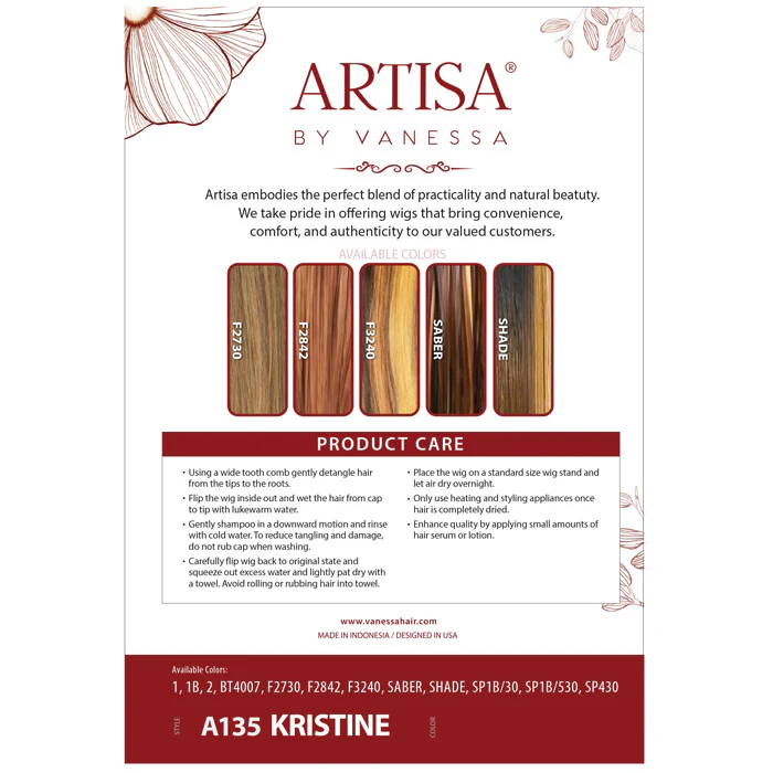 Vanessa Artisa Glueless 13x5 HD Lace Front Wig - A135 KRISTINE - Image 5