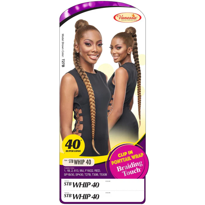 Vanessa Braiding Touch Clip In Wrap Ponytail - STB WHIP 40 - Image 4