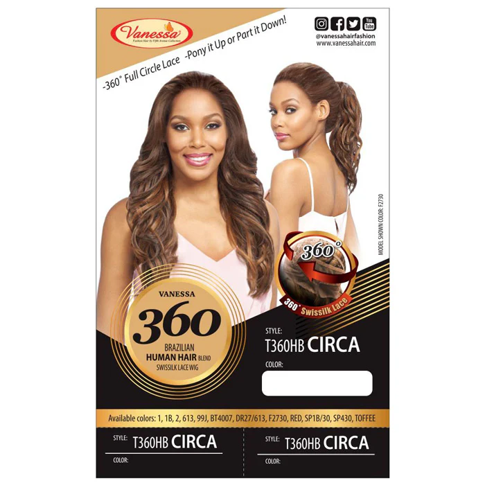 Vanessa Brazilian Human Hair Blend 360 Swissilk Lace Wig - T360HB CIRCA - Image 3