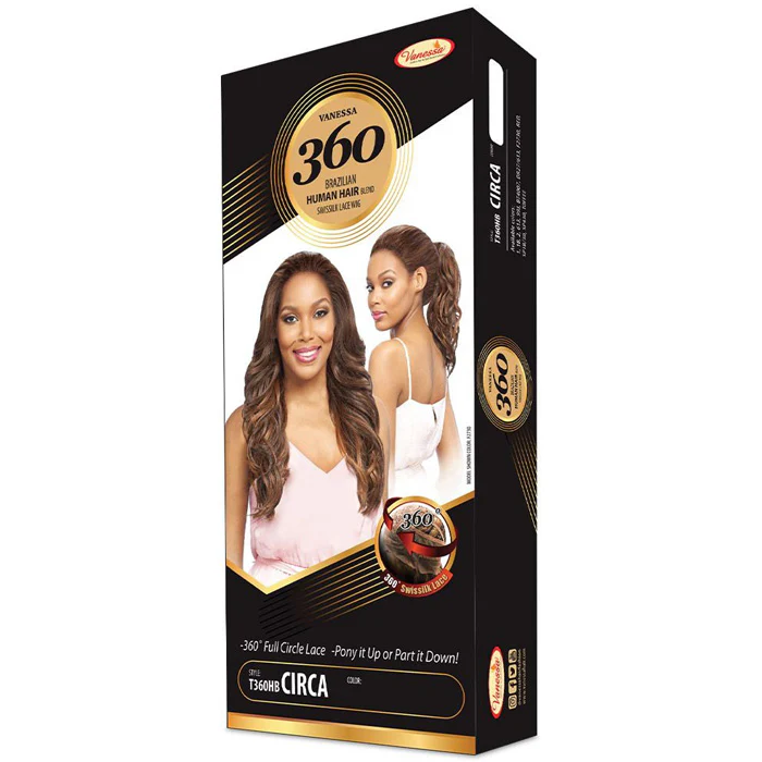 Vanessa Brazilian Human Hair Blend 360 Swissilk Lace Wig - T360HB CIRCA - Image 5