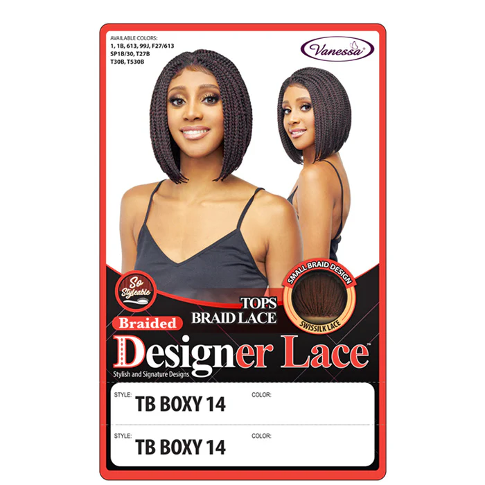 Vanessa Designer Lace Braided Swissilk Lace Front Wig - TB BOXY 14 - Image 5