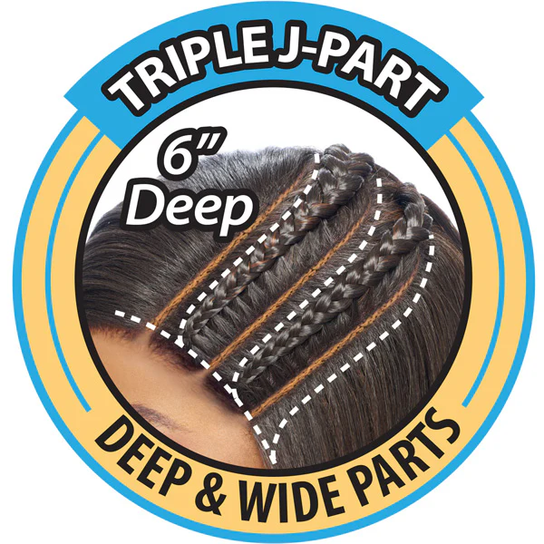 Vanessa Designer Lace Human Hair Blend 6" Deep Wide Triple J-Part Lace Front Wig - TJ3 DESTINY - Image 3