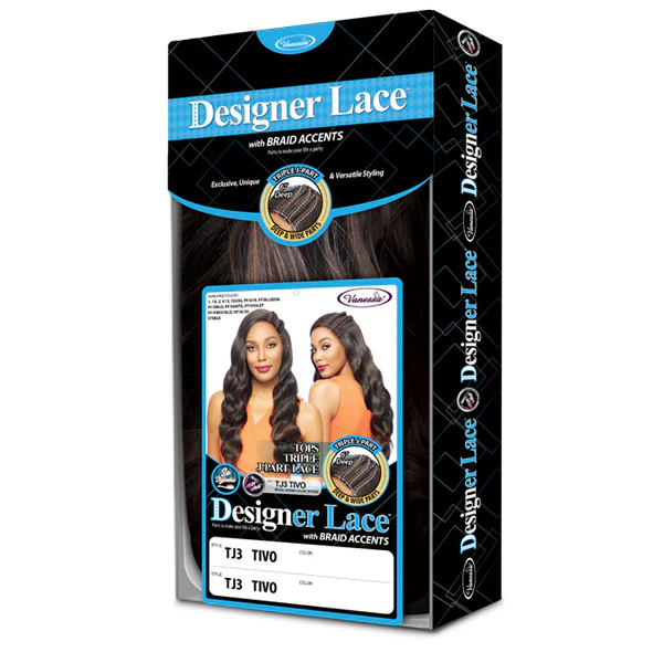 Vanessa Designer Lace Human Hair Blend Tops Triple 6" J-Part Lace Front Wig - TJ3 TIVO - Image 6