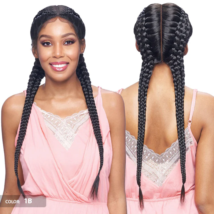 Vanessa Designer Lace Tops Braid Deep Part Lace Front Wig - TBD APACHE - Image 2