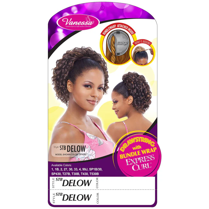 Vanessa Drawstring Ponytail With Bundle Wrap Express Curl - STB DELOW - Image 3