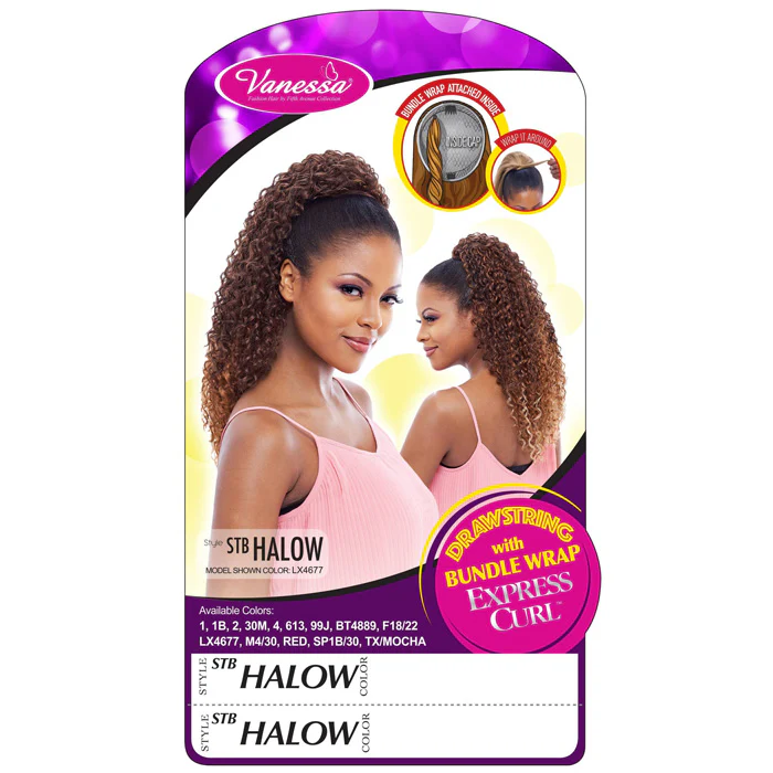 Vanessa Drawstring With Bundle Wrap Express Curl Ponytail - STB HALOW - Image 4