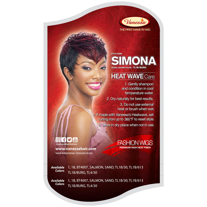 Vanessa Fashionwigs Premium High Heat Fiber Wig - SIMONA - Image 5