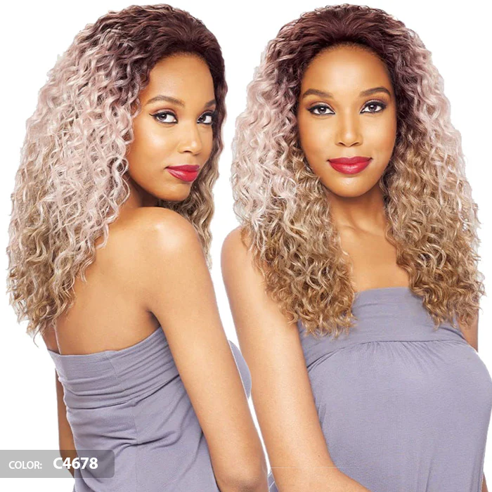 Vanessa Honey-5 Brazilian Human Hair Blend 5x5" Swissilk Lace Front Wig - T5HB MORGA - Image 3