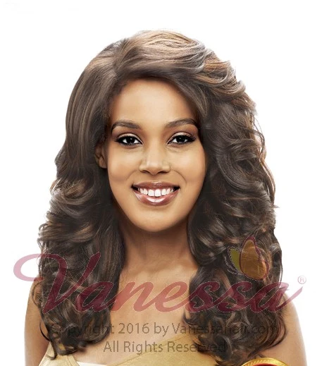 Vanessa Honey C Brazilian Human Hair Blend Lace Front Wig TCHB DELIGHT - Image 2
