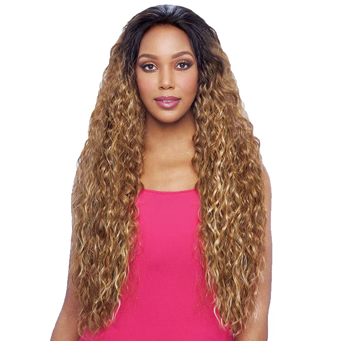 Vanessa Honey Brazilian Human Hair Blend Swissilk Parting Lace Front Wig - THB JAMEIS 35