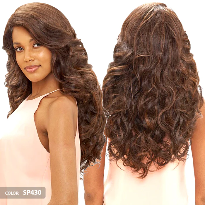 Vanessa Honey4 Brazilian Human Hair Blend 4x4 Swissilk Lace Front Wig - T4HB ABELEN - Image 3