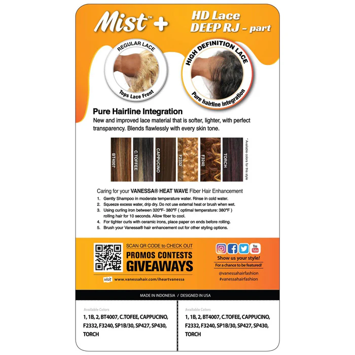 Vanessa Mist HD Deep J-Part Lace Wig - UPTON - Image 4