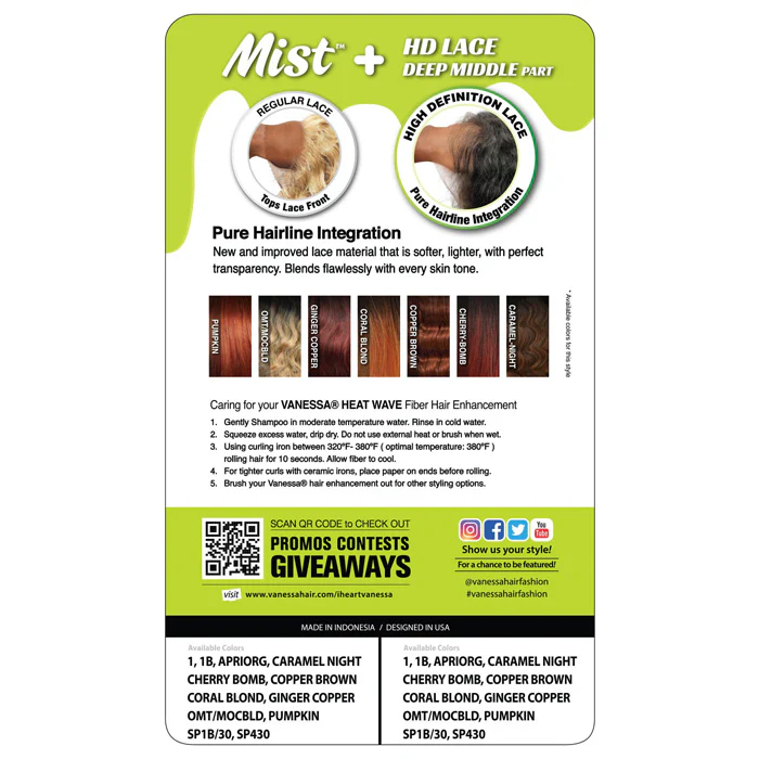 Vanessa Mist HD Deep Middle Part Lace Wig - COOKIE - Image 4