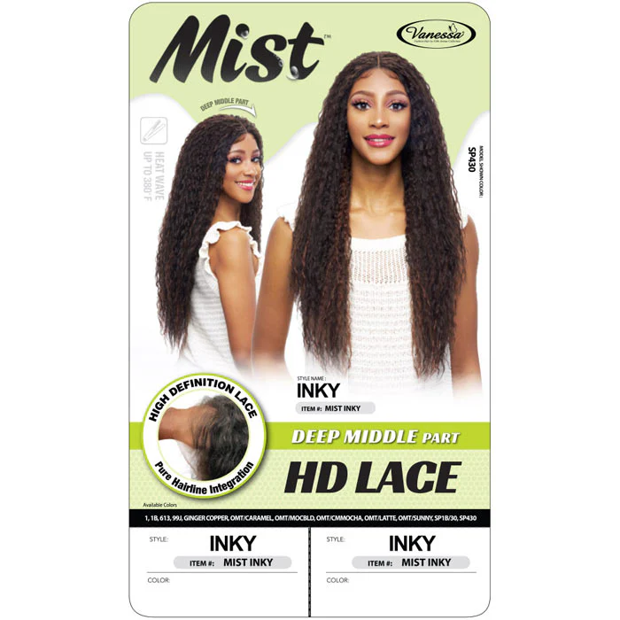 Vanessa Mist HD Deep Middle Part Lace Wig - INKY - Image 3