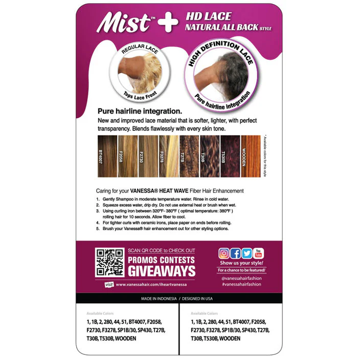 Vanessa Mist HD Natural all Back Lace Part Wig - JOANA - Image 5