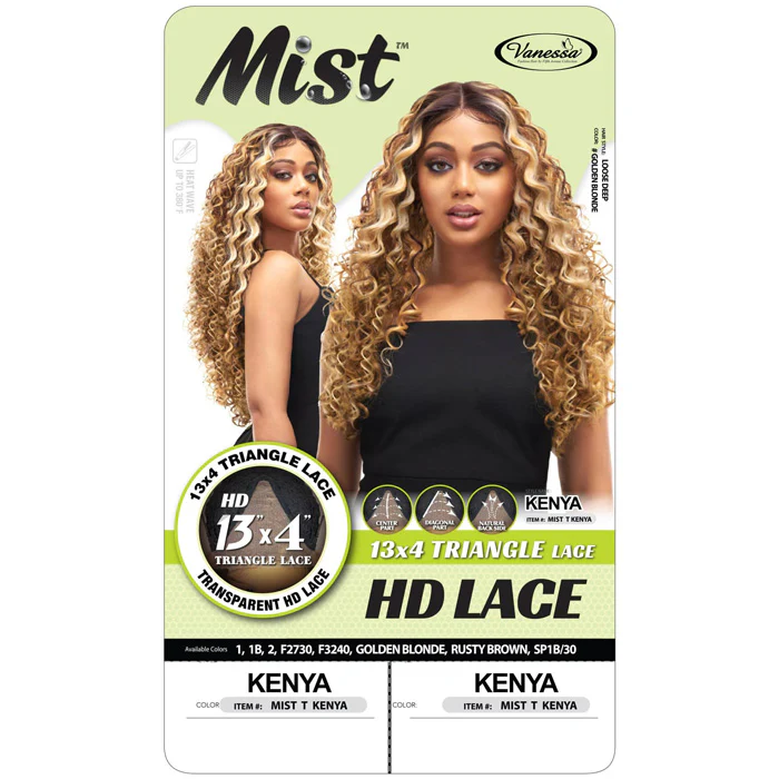 Vanessa Mist Synthetic Hair 13X4 Triangle HD Lace Wig - KENYA - Image 5