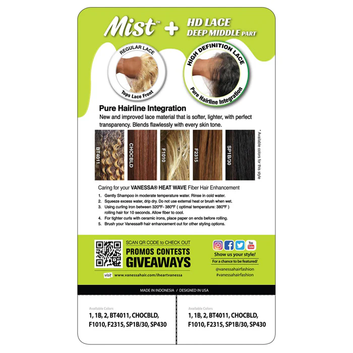 Vanessa Mist Synthetic Hair HD Lace Front Wig - MELANY - Image 5