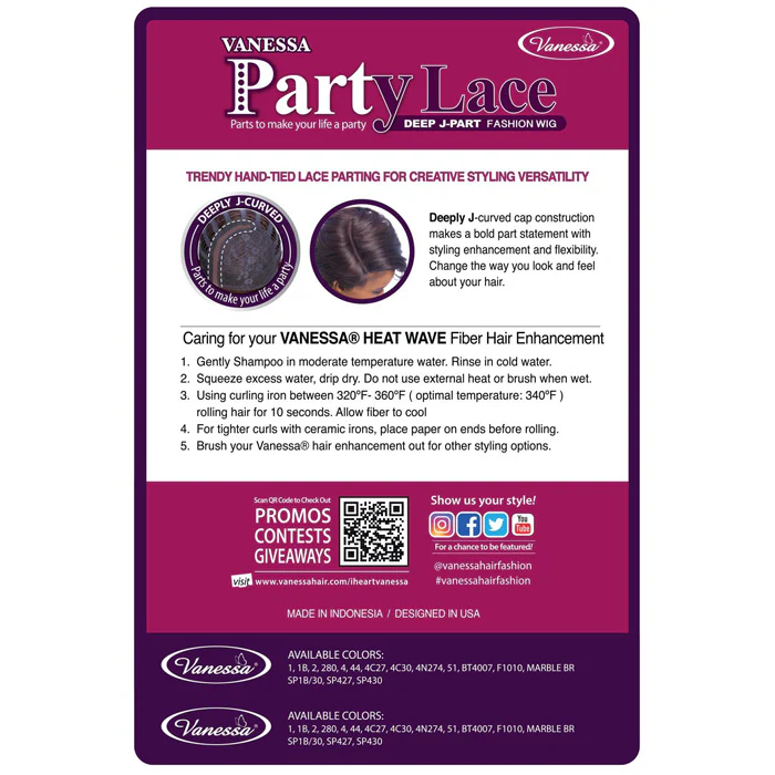 Vanessa Party Lace Deep J-Part Fashion Wig - JIMMY - Image 5