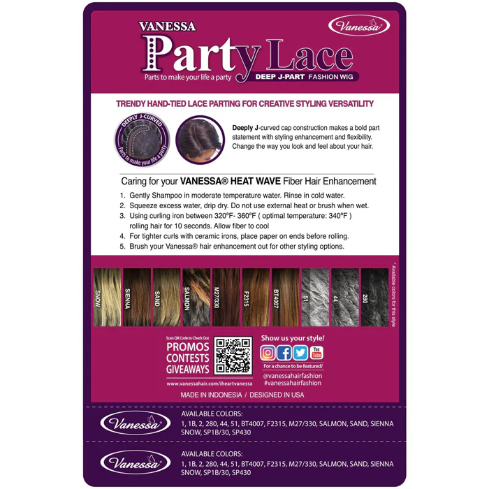 Vanessa Party Lace Deep J-Part Lace Wig - KOLINA - Image 5