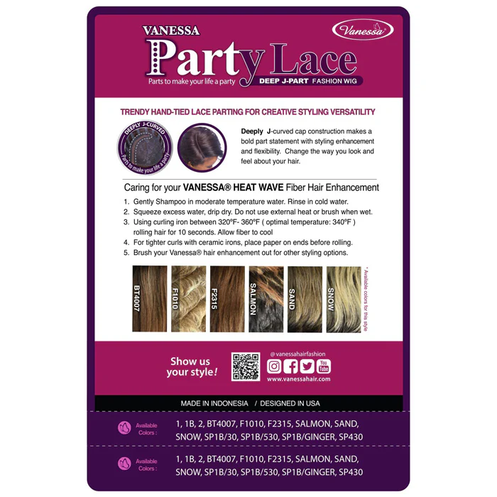 Vanessa Party Lace Deep J-Part Lace Wig - PALOMA - Image 4