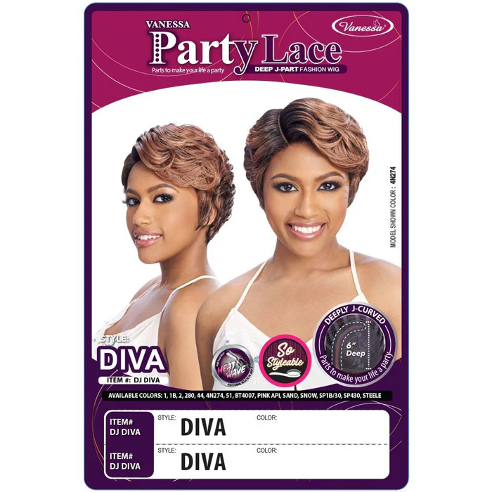 Vanessa Party Lace Deep J-Part Front Wig - DIVA - Image 5