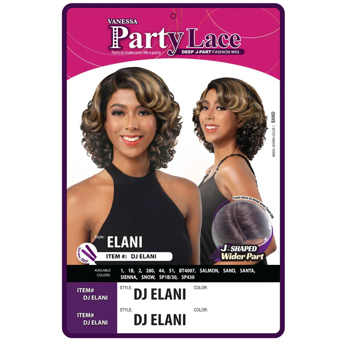 Vanessa Party Lace J-Shaped Part Lace Wig - ELANI - Image 3