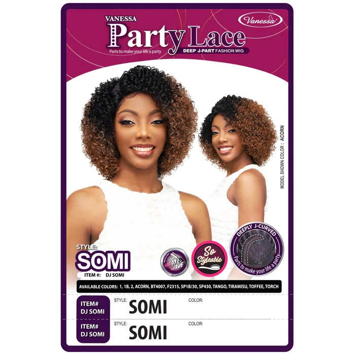 Vanessa Party Lace Synthetic Deep J-Curved HD Lace Part Wig - DJ SOMI - Image 4