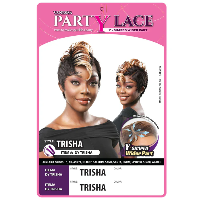 Vanessa Party Lace Y-Shaped Part Lace Wig - TRISHA - Image 5