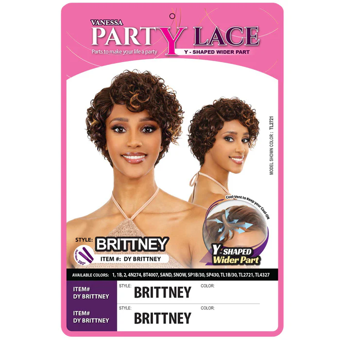 Vanessa Party Lace Y-Shaped Wider Part Lace Front Wig - BRITTNEY - Image 5