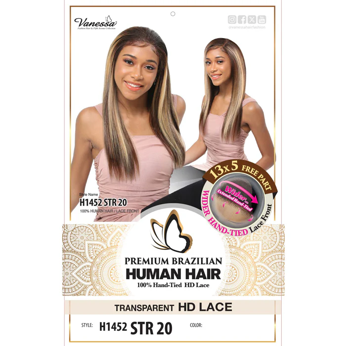 Vanessa Premium Brazilian Human Hair Glueless 13x5 HD Lace Front Wig - STR 20 - Image 4
