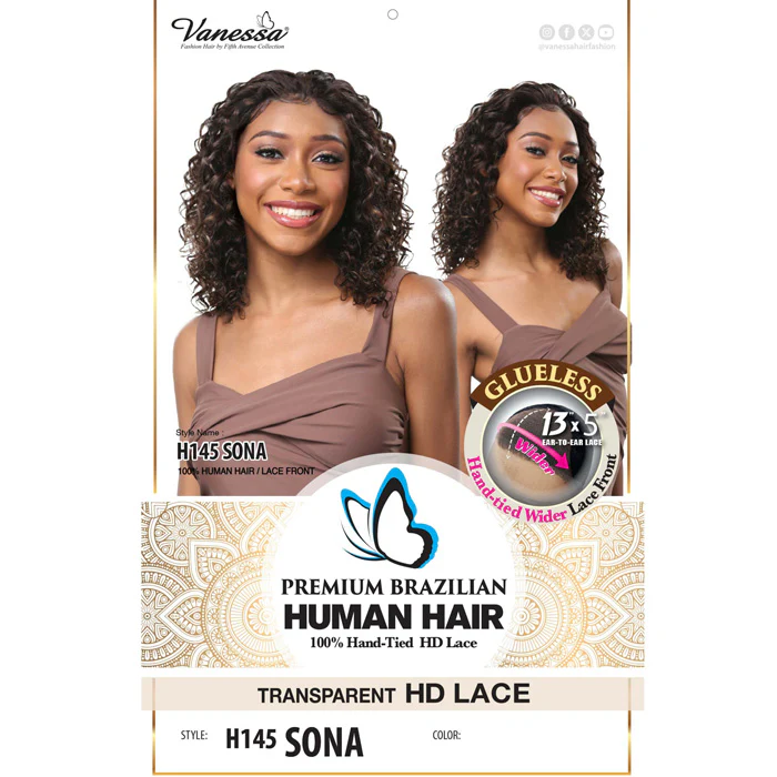 Vanessa Premium Brazilian Human Hair Glueless Hand-Tied 13x5 HD Lace Front Wig - H145 SONA - Image 3