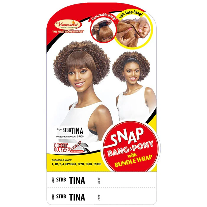 Vanessa Snap Bang & Pony Bundle Removable Bang Wrap Ponytail - STBB TINA - Image 3