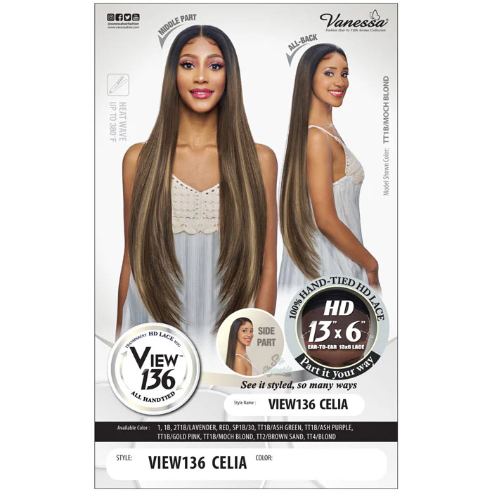 Vanessa Synthetic Hair HD Lace Wig - VIEW136 CELIA - Image 4
