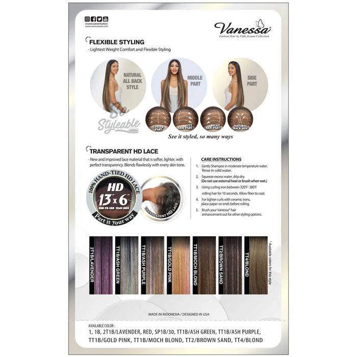 Vanessa Synthetic Hair HD Lace Wig - VIEW136 CELIA - Image 5