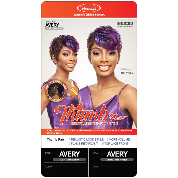 Vanessa Thumb Part Lace Front Wig - AVERY - Image 4