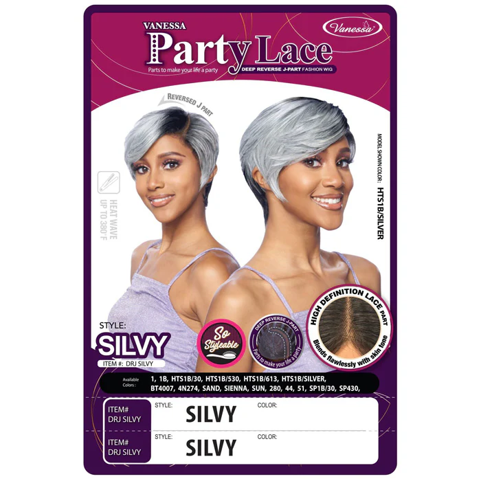 Vanessa Party Lace HD Lace J Part Full Wig - MELT SILVY - Image 6