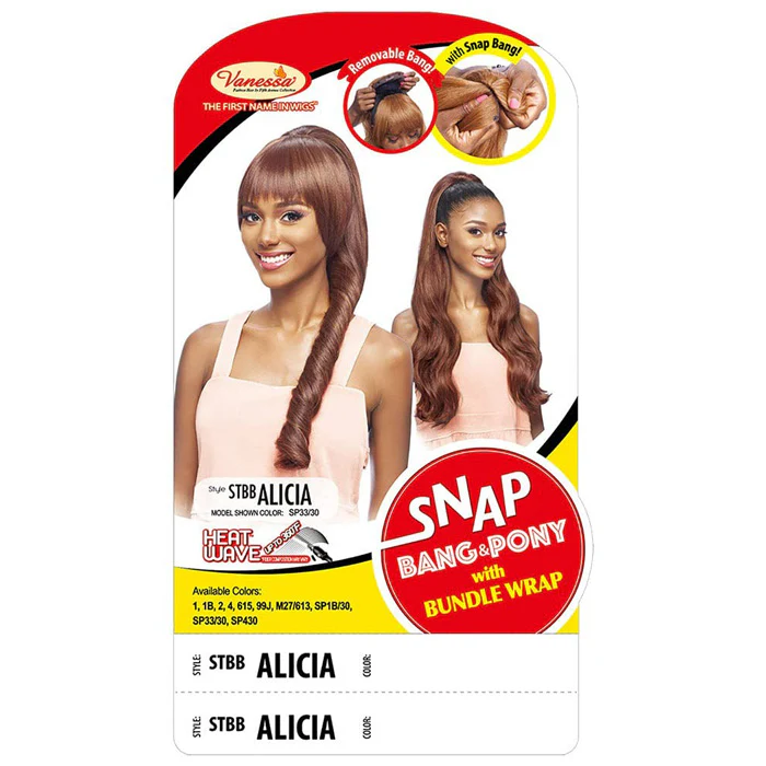 Vanessa Snap Bang & Pony Bundle Removable Bang Wrap Ponytail - STBB ALICIA - Image 4
