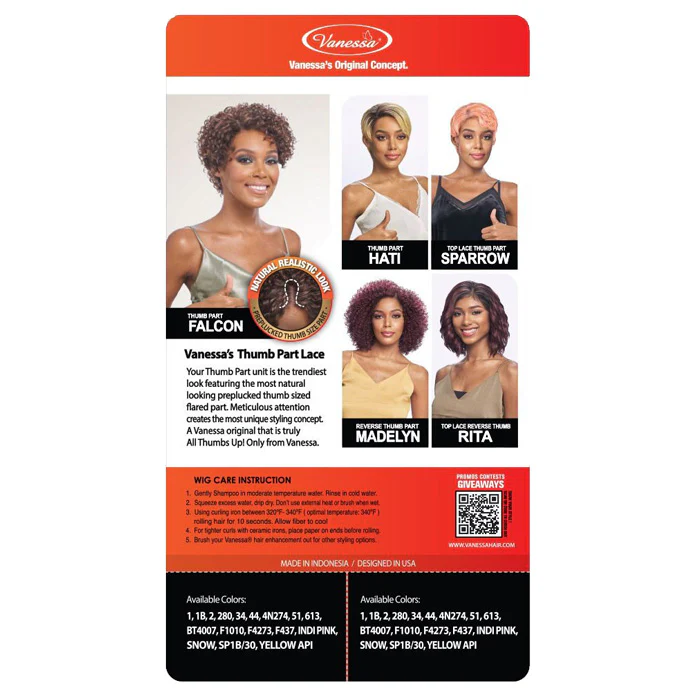 Vanessa Thumb Part Lace Wig - FALCON - Image 6